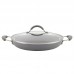 Rachael Ray Cucina 12" Porcelain Aluminum Non-Stick Saute Pan with Lid RRY4050